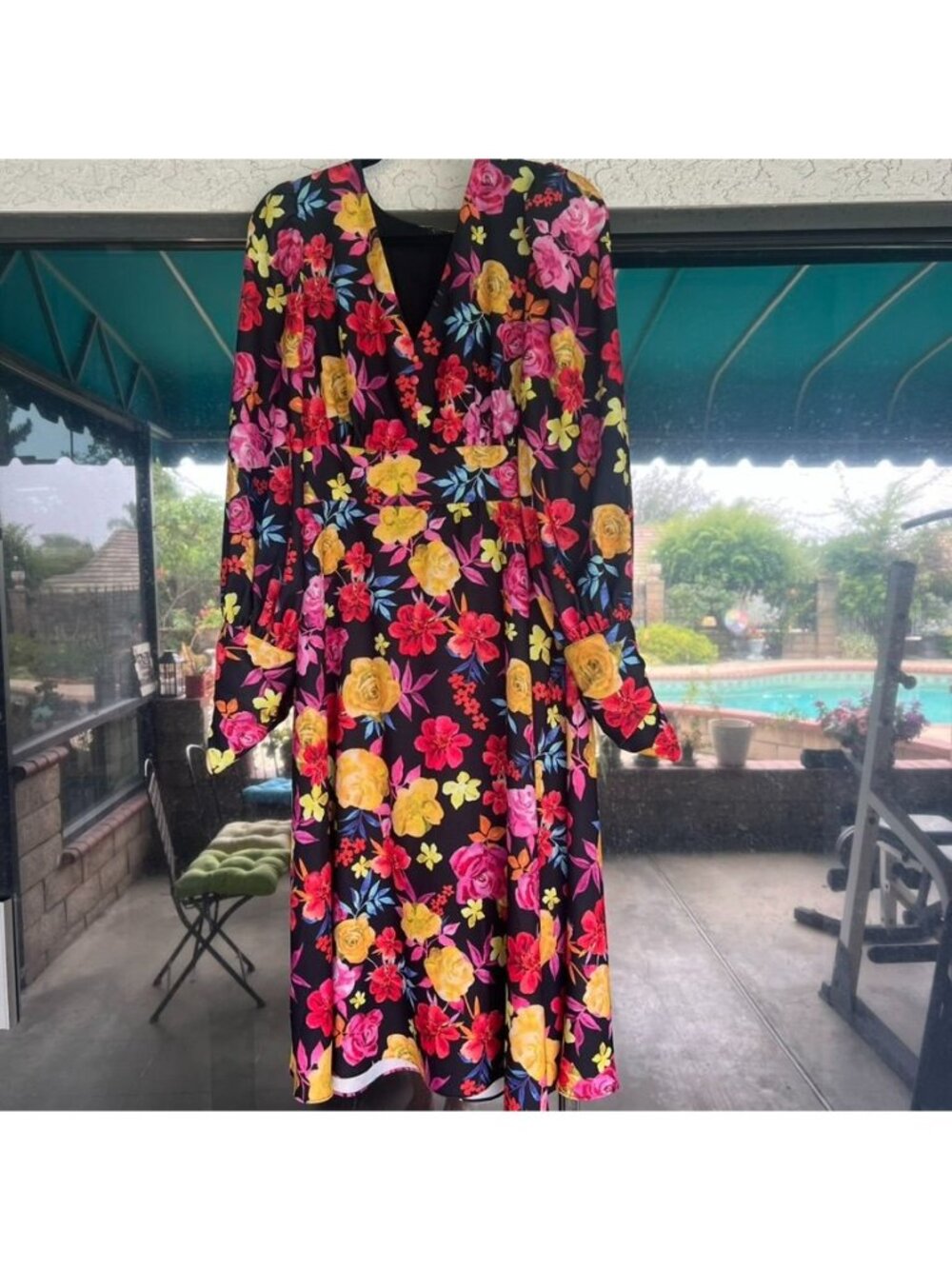 Alexia Admor Daria Bishop Sleeve Fit Flare Dress Size 8